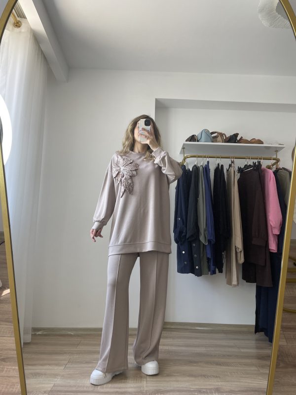 Gül Detay Luxury Takım Krem - Görsel 6