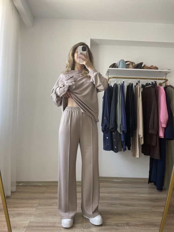 Gül Detay Luxury Takım Krem - Görsel 5
