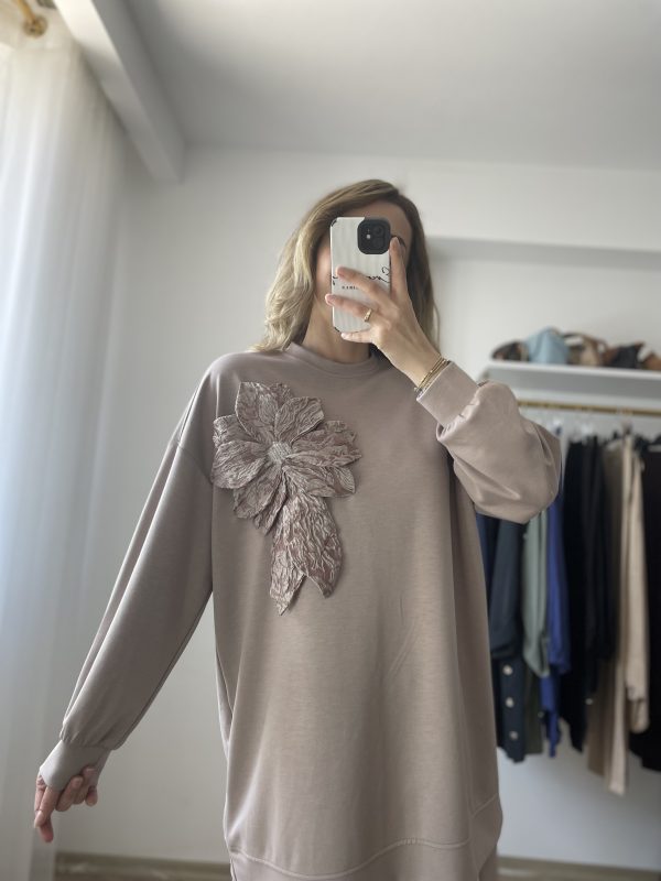 Gül Detay Luxury Takım Krem - Görsel 4