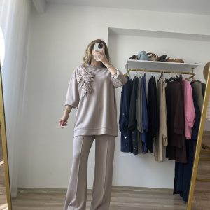 Gül Detay Luxury Takım Krem