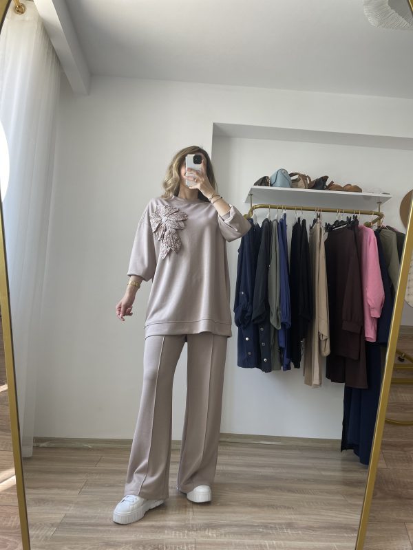 Gül Detay Luxury Takım Krem