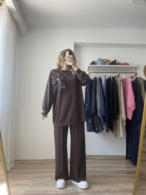 Gül Detay Luxury Takım Kahve - Görsel 9