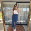 ZR Denim Etek Orta Mavi - Görsel 3