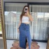 ZR Denim Etek Orta Mavi - Görsel 4