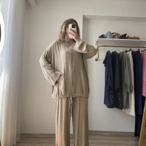 İpek Kupra Takım Krem