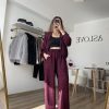 Soft Touch Modal Takım Bordo - Görsel 6