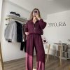 Soft Touch Modal Takım Bordo