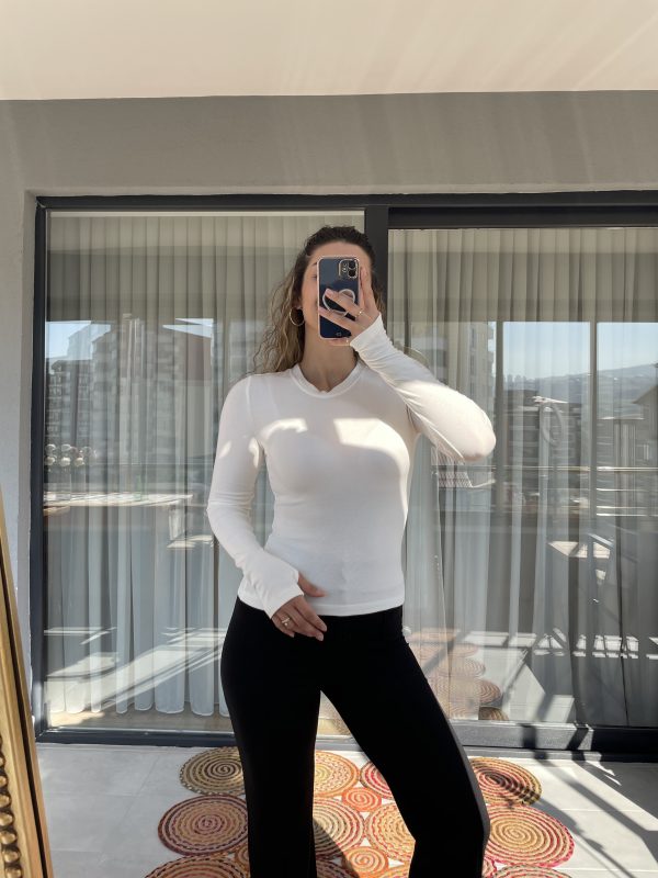 Oys Modal Body Bisiklet Yaka Beyaz - Görsel 2
