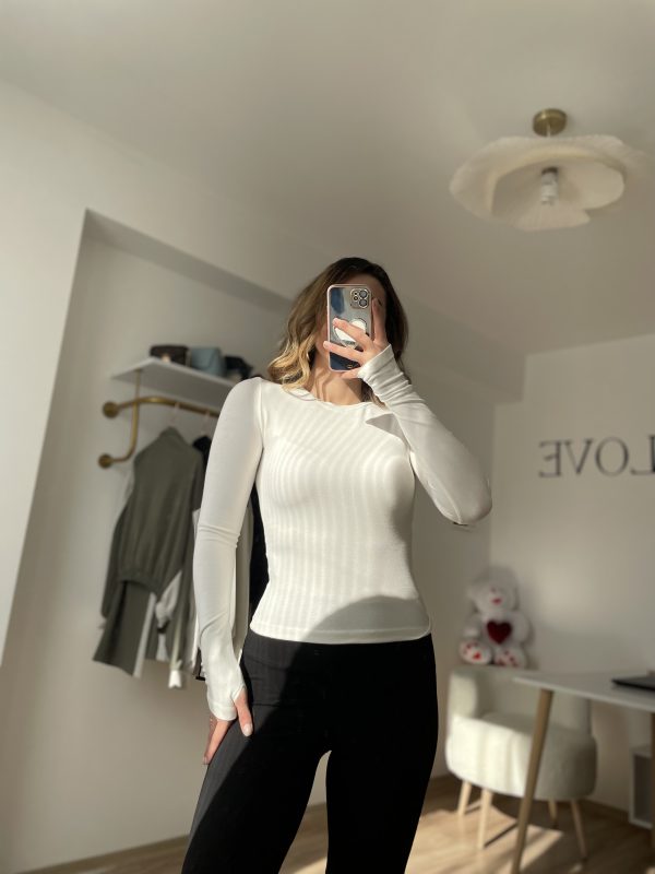 Oys Modal Body Bisiklet Yaka Beyaz - Görsel 5