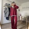 Relax Polo Yaka Triko Takım Bordo - Görsel 4