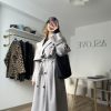 Premium Oversize Trençkot Gri - Görsel 6