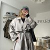 Premium Oversize Trençkot Gri - Görsel 7