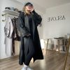 Premium Oversize Trençkot Siyah - Görsel 4