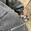 Marka Model Kaşe Bomber Ceket Antrasit - Görsel 3