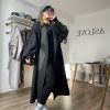 Premium Oversize Trençkot Siyah - Görsel 6
