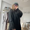 Premium Oversize Trençkot Siyah - Görsel 5