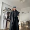 Premium Oversize Trençkot Siyah