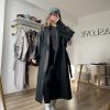 Premium Oversize Trençkot Siyah - Görsel 9