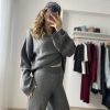 Relax Polo Yaka Triko Takım Koyu Gri - Görsel 9