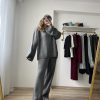 Relax Polo Yaka Triko Takım Koyu Gri - Görsel 5