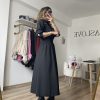 Fermuarlı Uzun Kol Maxi Elbise Siyah - Görsel 5