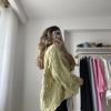 Püskül Detay Bağlamalı Gömlek Yağ Yeşili - Görsel 4