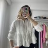 Tasarım Müslin Bluz Beyaz - Görsel 15
