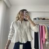 Tasarım Müslin Bluz Beyaz