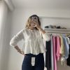 Tasarım Müslin Bluz Beyaz - Görsel 11