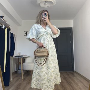 Müslin Pinterest Çiçekli Elbise Yeşil